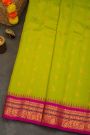 Gadwal Silk Parrot Green Saree