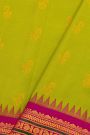 Gadwal Silk Parrot Green Saree