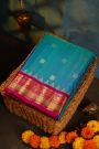 Gadwal Silk Sea Blue Saree