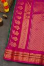 Gadwal Silk Bottle Green Saree