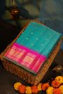 Gadwal Silk Sea Blue Saree