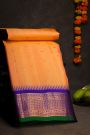 Gadwal Silk Peach Saree