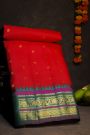 Gadwal Silk Red Saree