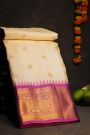 Gadwal Silk Off White Saree