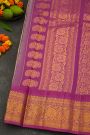 Gadwal Silk Off White Saree
