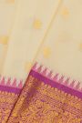 Gadwal Silk Off White Saree
