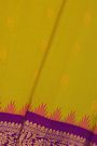 Gadwal Silk Mustard Yellow Saree