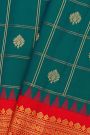 Gadwal Silk Teal Blue Saree