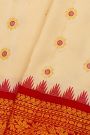 Gadwal Silk Cream Saree