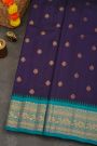 Gadwal Silk Navy Blue Saree