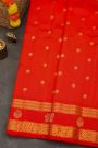 Gadwal Silk Red Saree