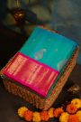 Gadwal Silk Sea Blue Saree