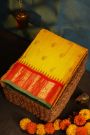 Gadwal Silk Gold Yellow Saree
