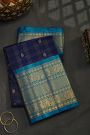 Gadwal Silk Navy Blue Saree