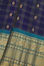 Gadwal Silk Navy Blue Saree