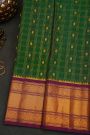 Gadwal Silk Bottle Green Saree