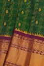 Gadwal Silk Bottle Green Saree