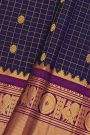 Gadwal Silk Navy Blue Saree