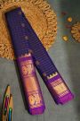 Gadwal Silk Navy Blue Saree