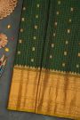 Gadwal Silk Bottle Green Saree