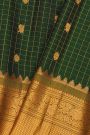 Gadwal Silk Bottle Green Saree