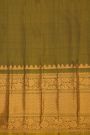Gadwal Silk Bottle Green Saree