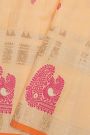 Gadwal Silk Peach Saree