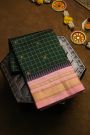 Narayanpet Silk Bottle Green Saree