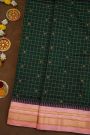 Narayanpet Silk Bottle Green Saree