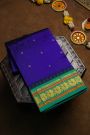 Narayanpet Silk Navy Blue Saree