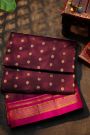 Narayanpet Silk Maroon Saree