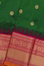 Narayanpet Silk Bottle Green Saree
