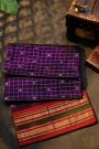 Narayanpet Silk Purple Zari Checks Saree