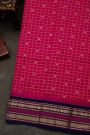 Narayanpet Silk Magenta Zari Checks Saree