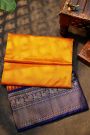 Narayanpet Silk Mustard And Orange Saree