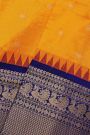 Narayanpet Silk Mustard And Orange Saree