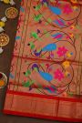 Narayanpet Silk Bottle Green Saree