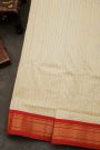 Narayanpet Silk Off White Saree