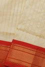 Narayanpet Silk Off White Saree