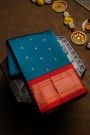 Narayanpet Silk Teal Blue Saree