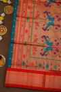 Narayanpet Silk Teal Blue Saree