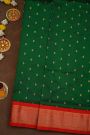 Narayanpet Silk Bottle Green Saree