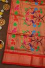 Narayanpet Silk Bottle Green Saree