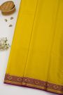 Mysore Crepe Yellow Saree