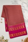 Mysore Crepe Dusty Pink Saree