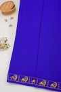 Mysore Crepe Royal Blue Saree
