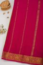Mysore Crepe Mehendi Green Saree