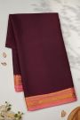 Mysore Crepe Dark Maroon Saree