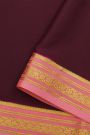 Mysore Crepe Dark Maroon Saree