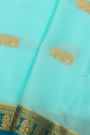 Mysore Crepe Sky Blue Saree